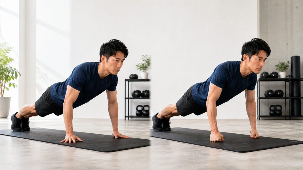 拳立て伏せと腕立て伏せの違い