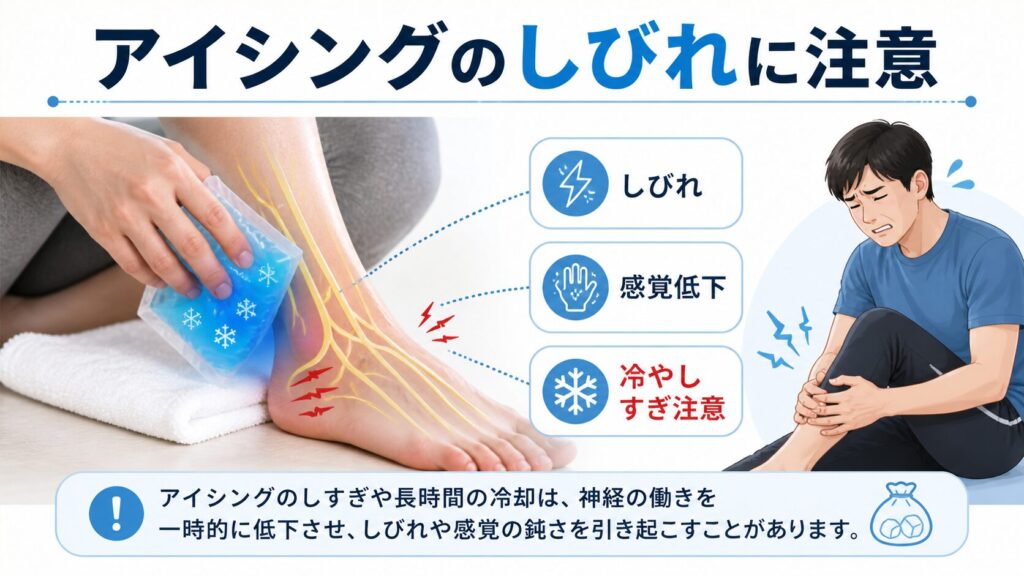 アイシングのしびれに注意