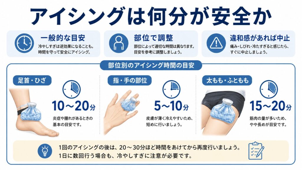 アイシングは何分が安全か