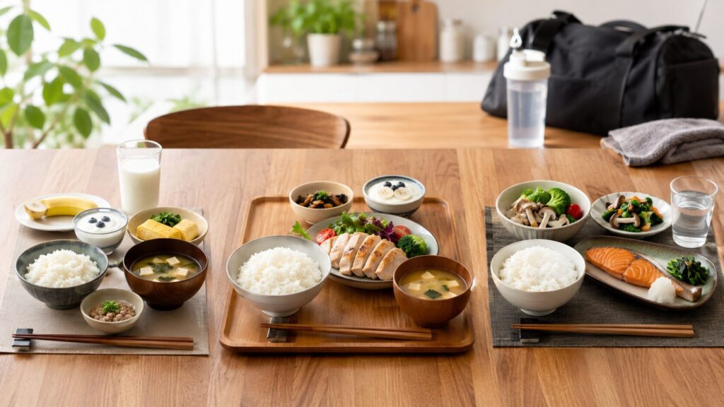 増量期の朝昼夜の食事ポイント